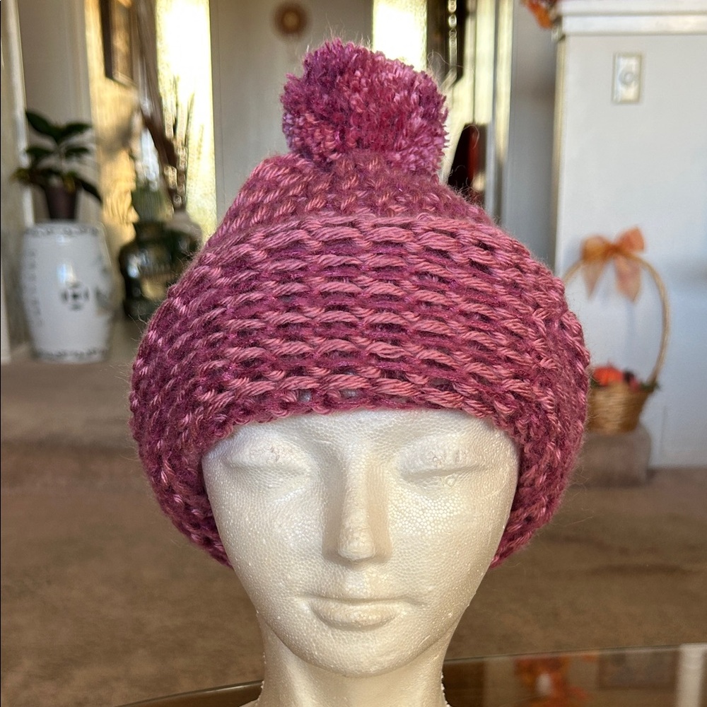 Cozy Pink Knit Beanie